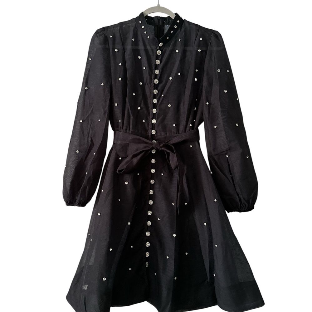 Elegant Black Button-Up Dress